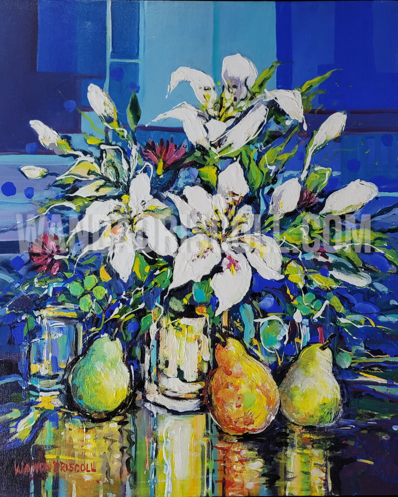 Lilies and fruit